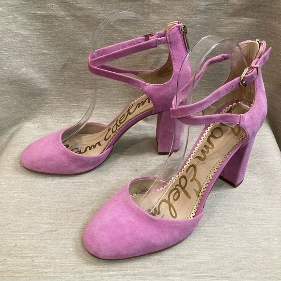 Sam Edelman Women's Mauve Suede Heels - Picture 5 of 16